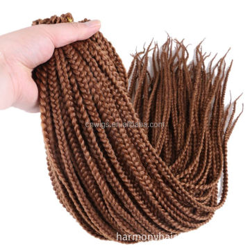 24" 22strands/pack Ombre Grey Brown Blonde Pre loop Medium Box Braids  synthetic hair crochet braids
